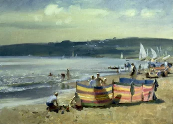 Kinder am Strand von Abersoch